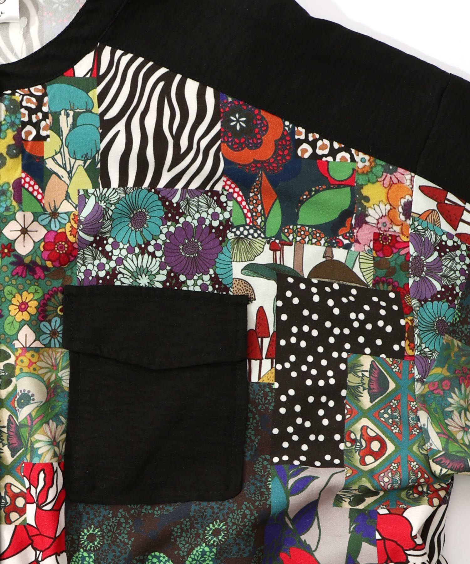 総柄ワッシャーティアードシャツワンピース-12