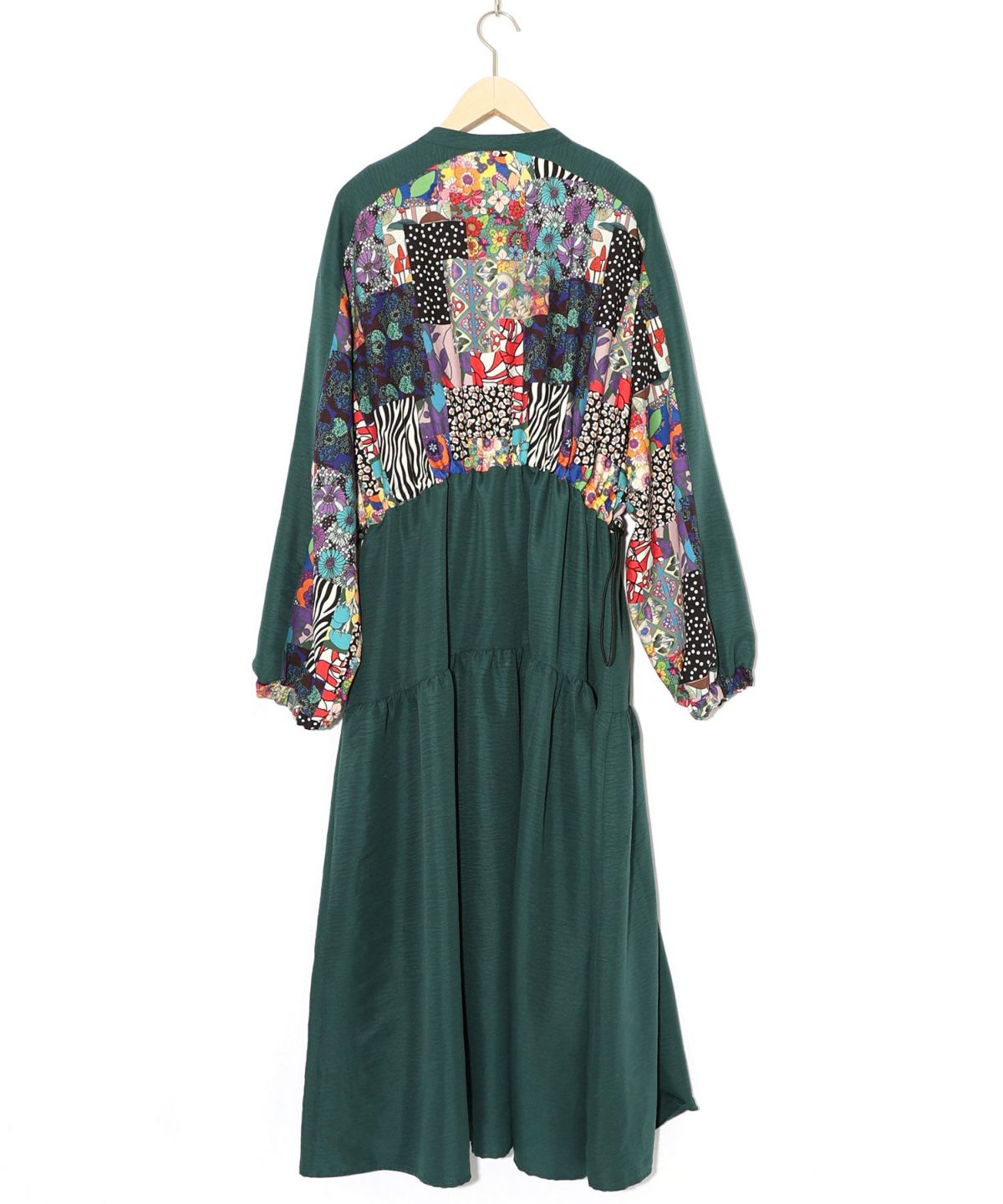 総柄ワッシャーティアードシャツワンピース-14