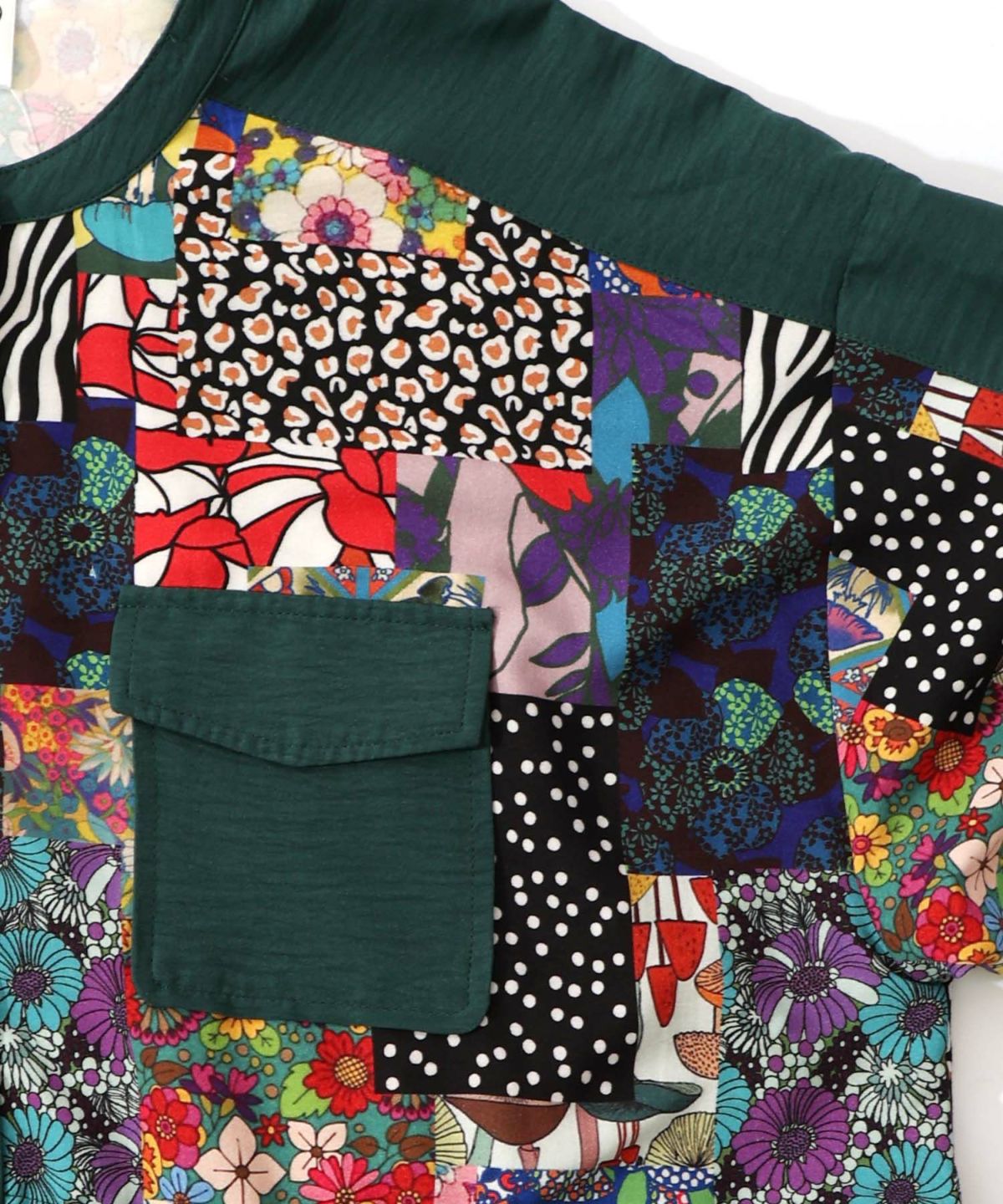 総柄ワッシャーティアードシャツワンピース-15