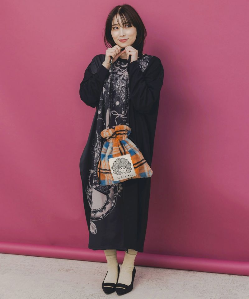 もふもふチェック ミニショルダーバッグ-3