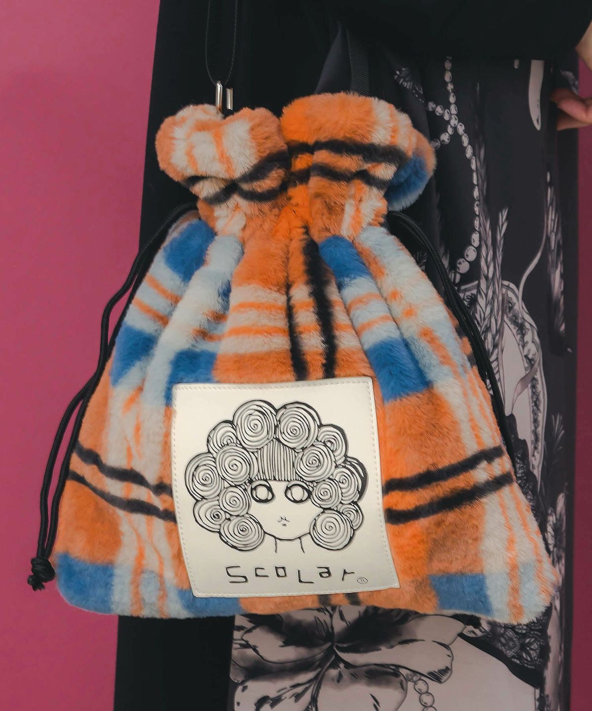 もふもふチェック ミニショルダーバッグ-4