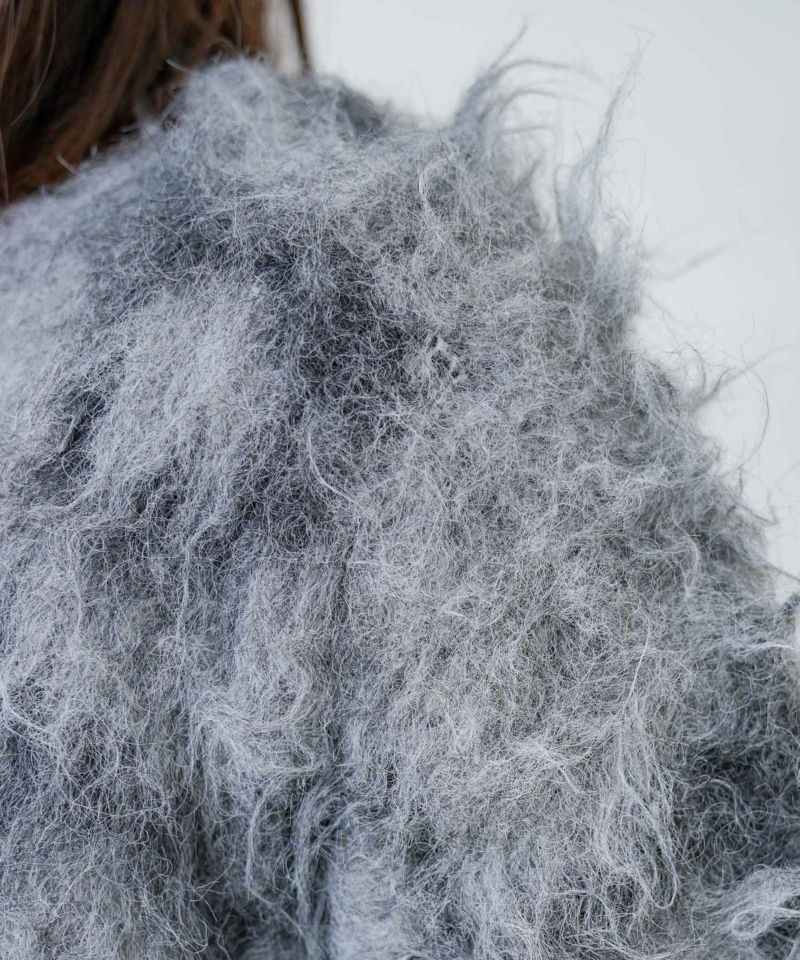 マーブル模様シャギーニットカーディガン-21