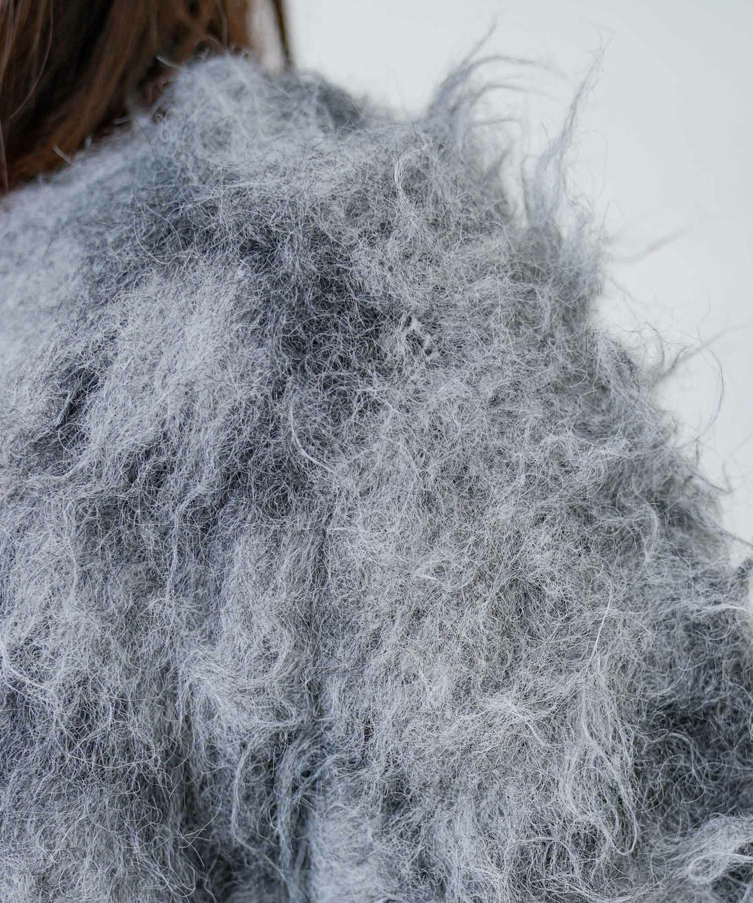 マーブル模様シャギーニットカーディガン-21