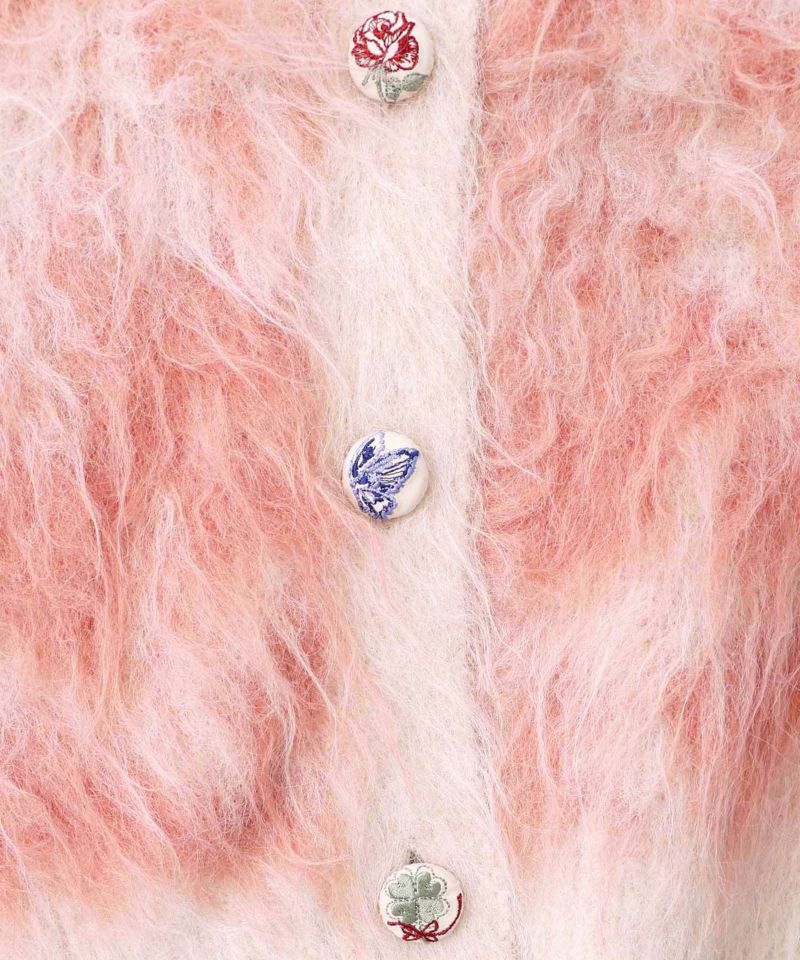 マーブル模様シャギーニットカーディガン-25