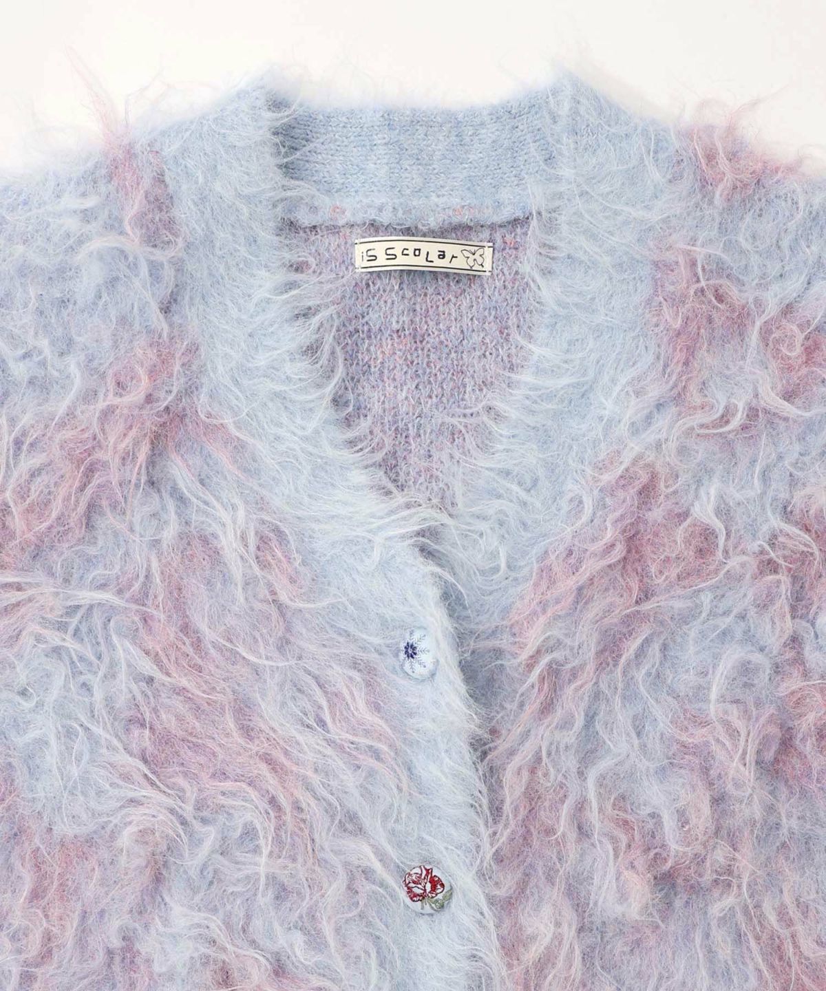 マーブル模様シャギーニットカーディガン-30