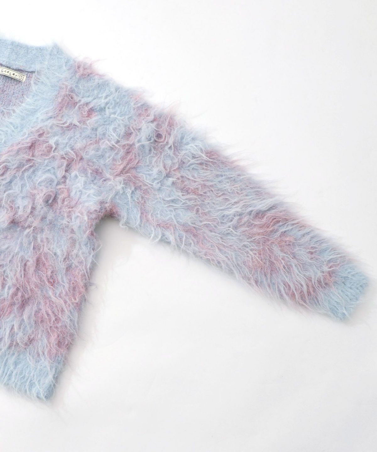 マーブル模様シャギーニットカーディガン-31