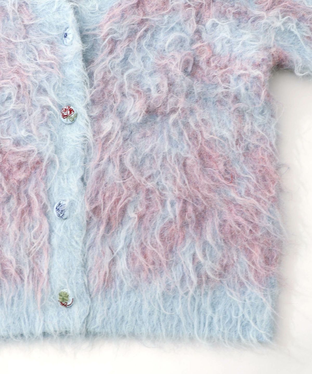 マーブル模様シャギーニットカーディガン-32