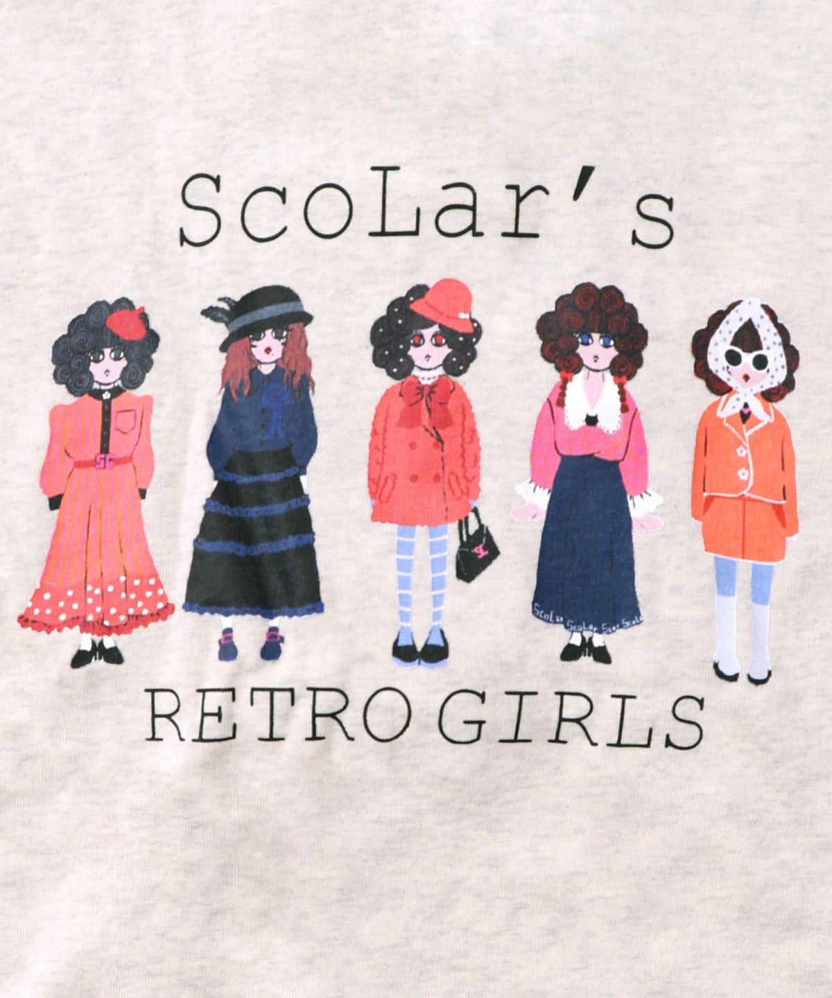 アームウォーマー付き レトロ柄裏毛プルオーバー-15