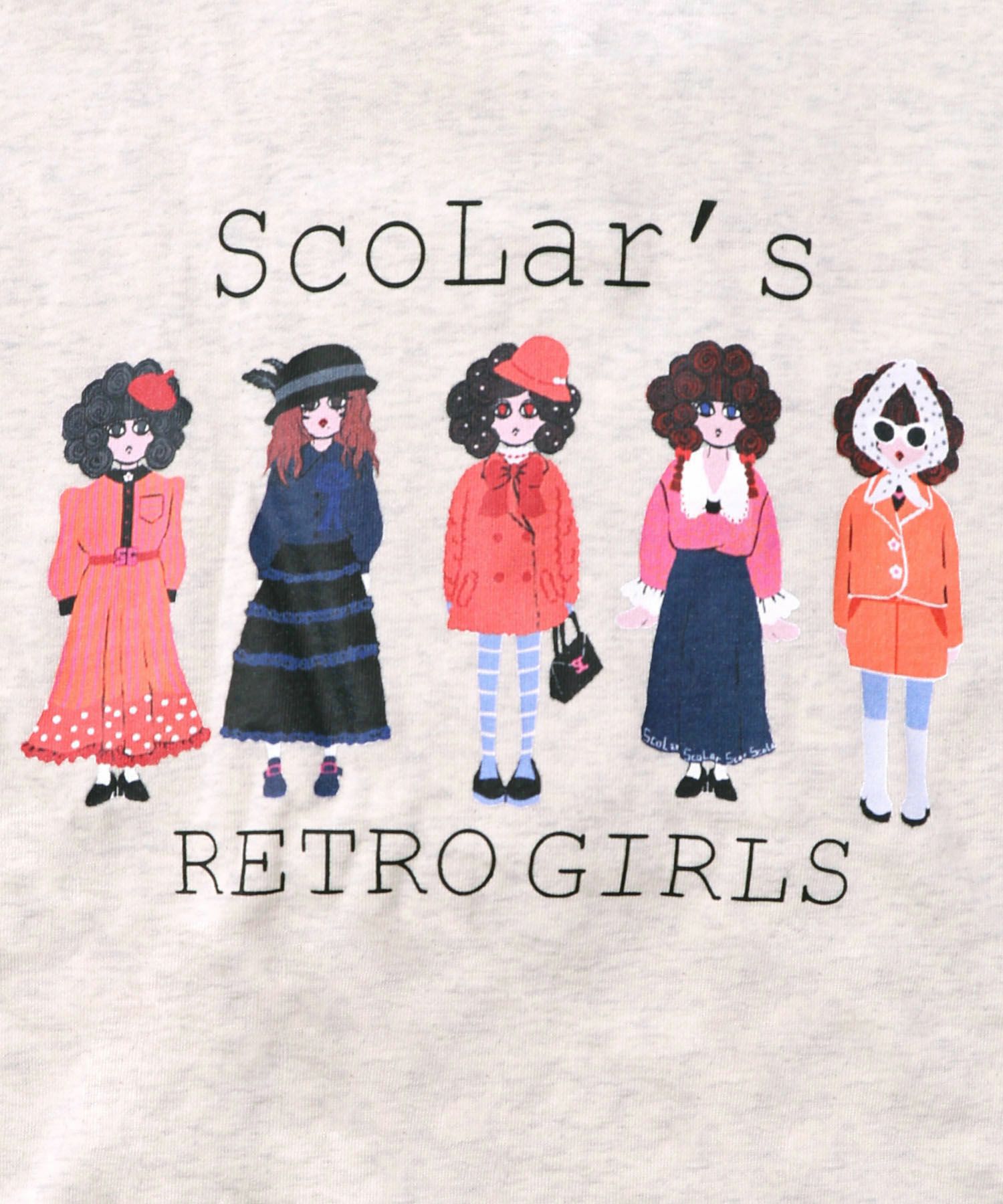 アームウォーマー付き レトロ柄裏毛プルオーバー-15