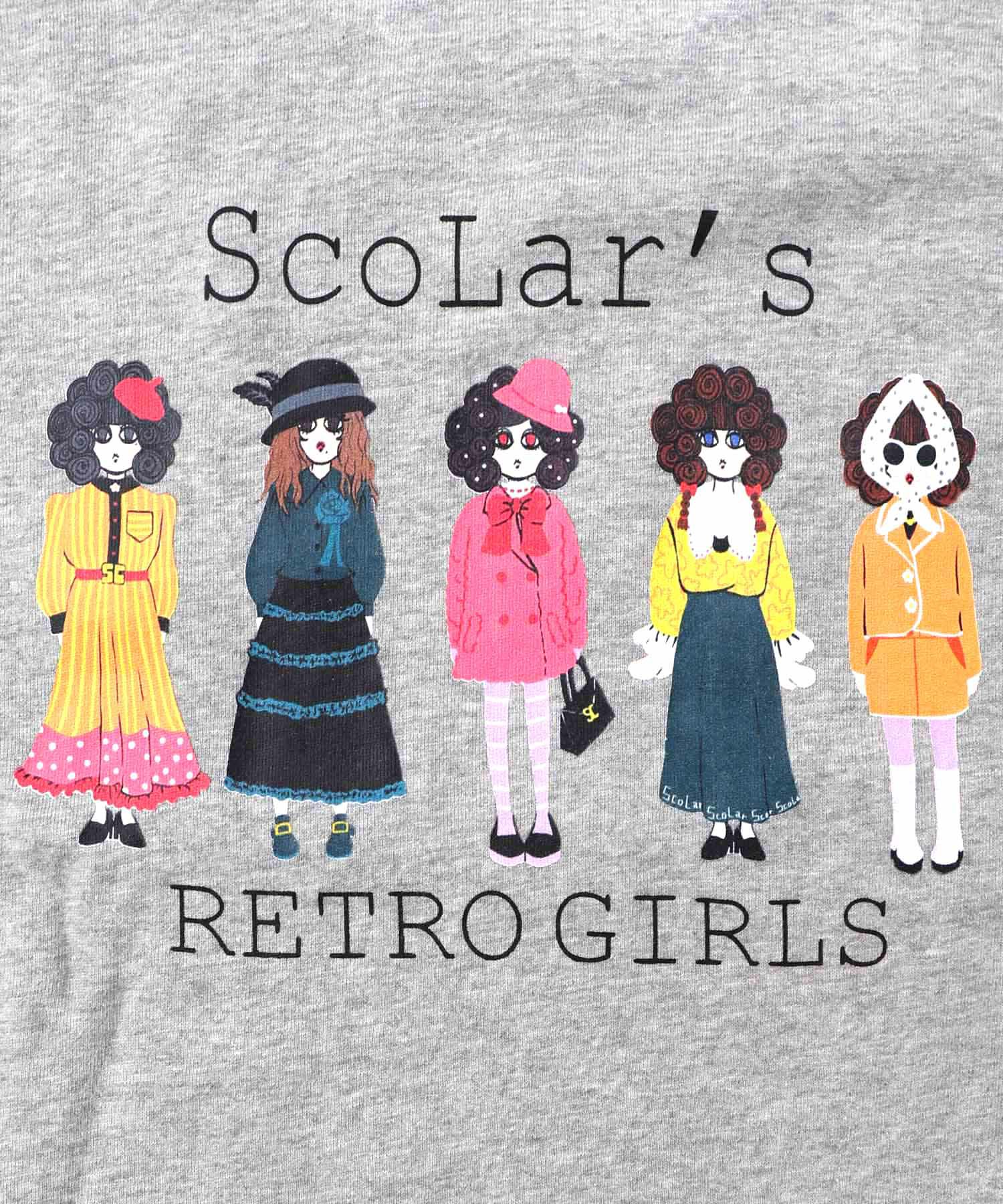 アームウォーマー付き レトロ柄裏毛プルオーバー-17