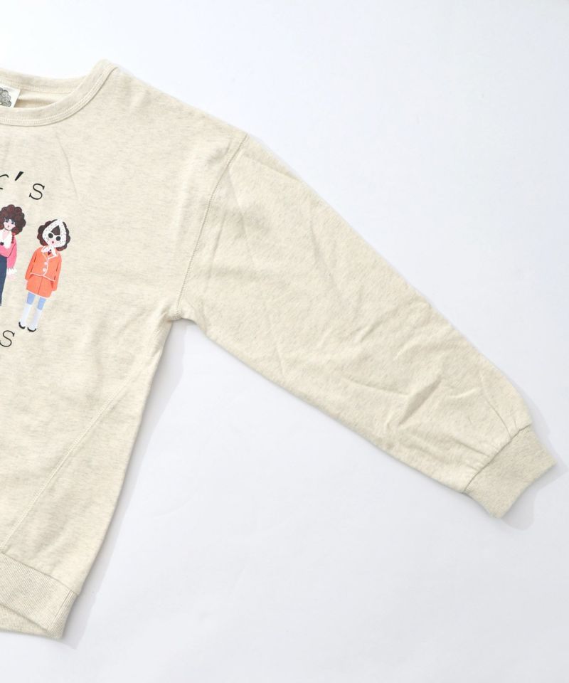 アームウォーマー付き レトロ柄裏毛プルオーバー-21