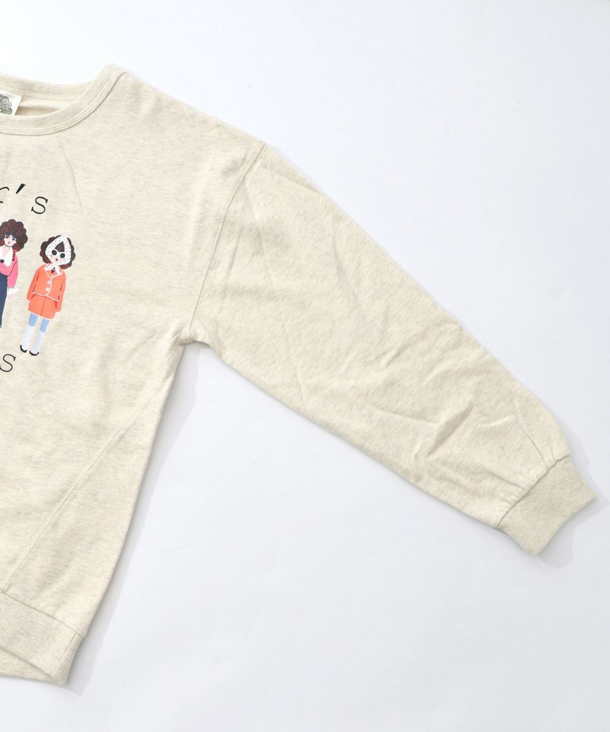 アームウォーマー付き レトロ柄裏毛プルオーバー-21