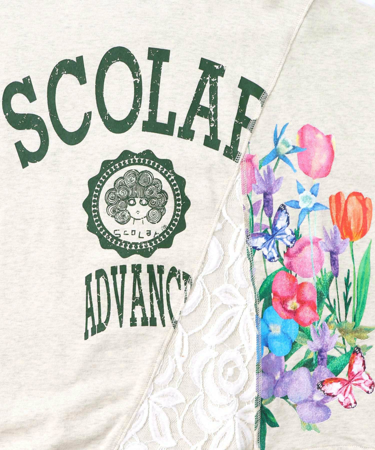 ミニ裏毛×起毛レースリメイク風アシメプルオーバー-10