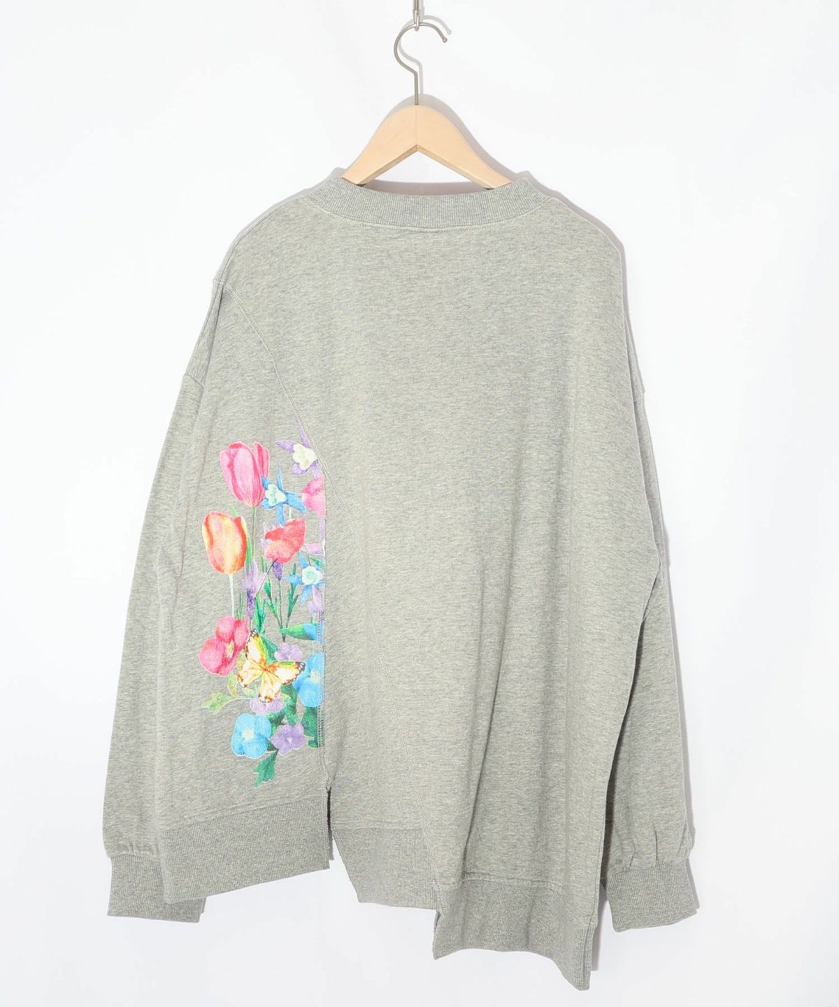 ミニ裏毛×起毛レースリメイク風アシメプルオーバー-12