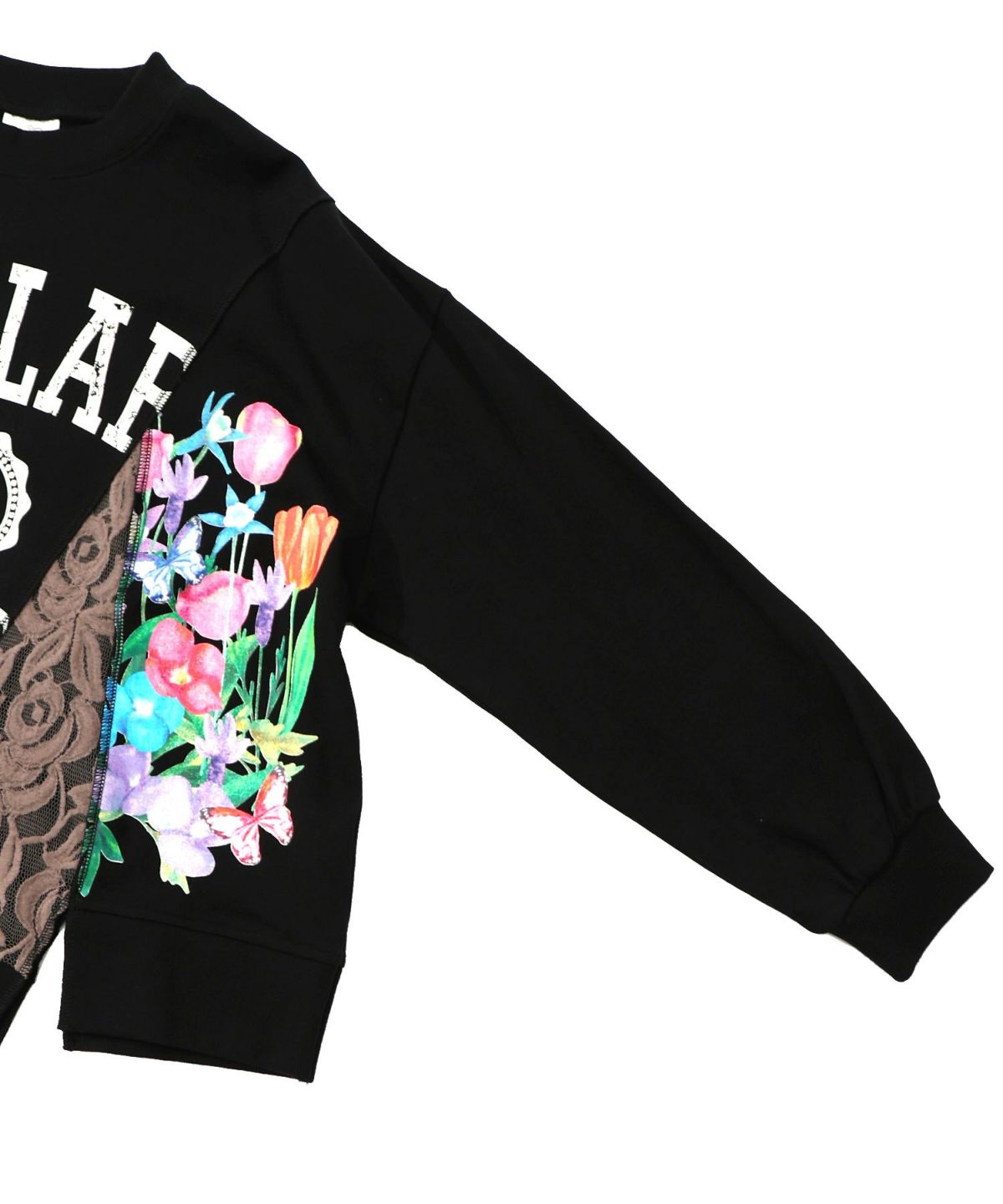 ミニ裏毛×起毛レースリメイク風アシメプルオーバー-18