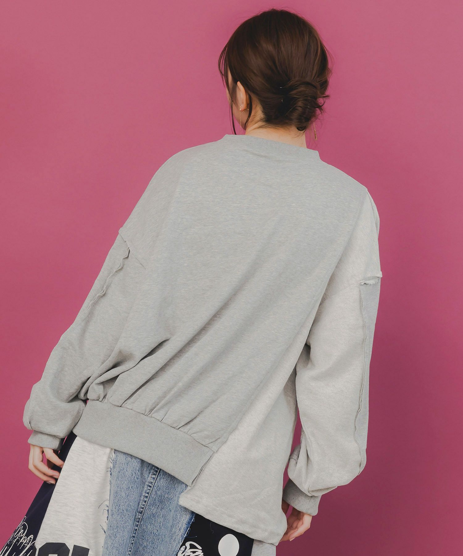 毎日がわんダフル柄アシメプルオーバー-5