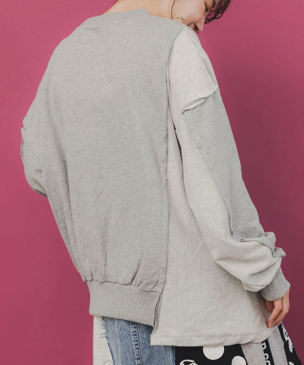 毎日がわんダフル柄アシメプルオーバー-6