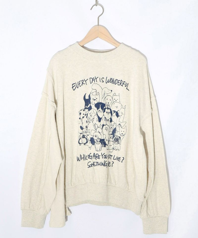 毎日がわんダフル柄アシメプルオーバー-7