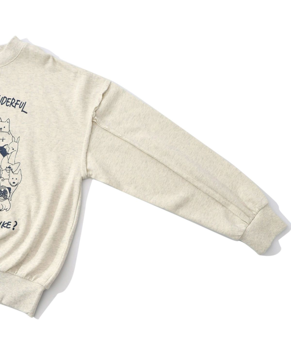 毎日がわんダフル柄アシメプルオーバー-14