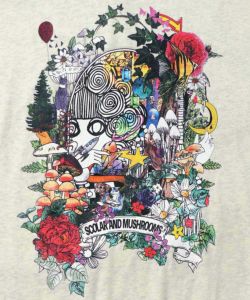 ミニ裏毛×起毛レースきのこ柄レイヤード風チュニック-10