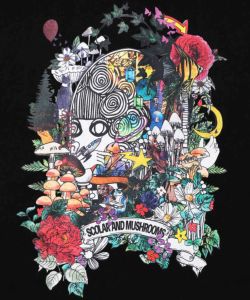 ミニ裏毛×起毛レースきのこ柄レイヤード風チュニック-14