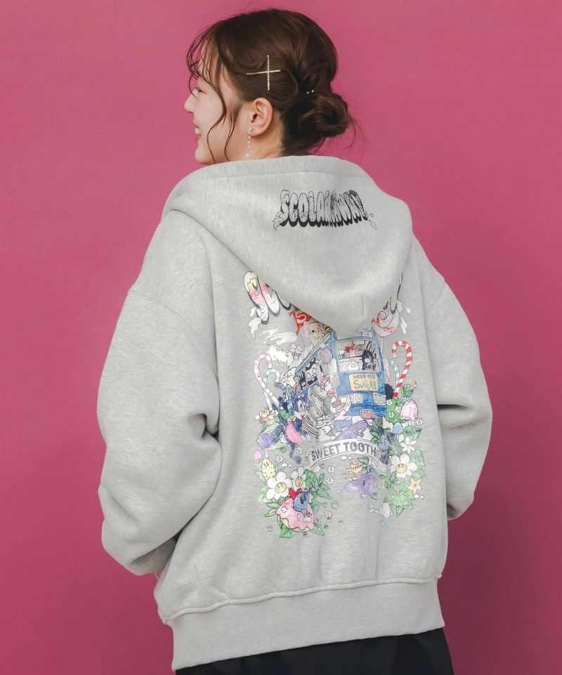 スカラーハイウェイ ヴィンテージ風パーカー-1