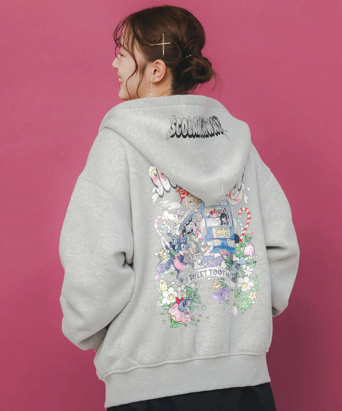 スカラーハイウェイ ヴィンテージ風パーカー-1