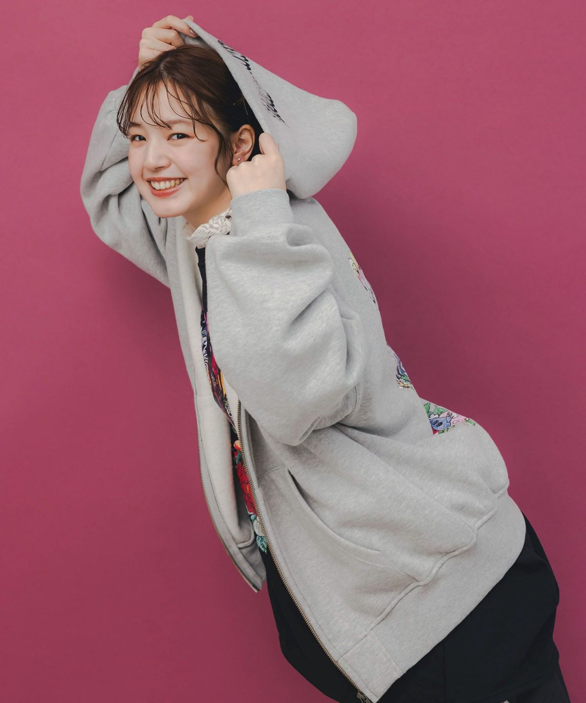 スカラーハイウェイ ヴィンテージ風パーカー-4