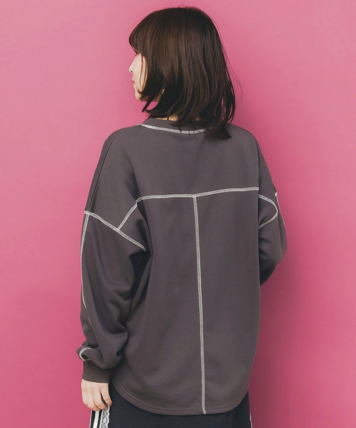 スカラーハイウェイ ヴィンテージ風プルオーバー-5