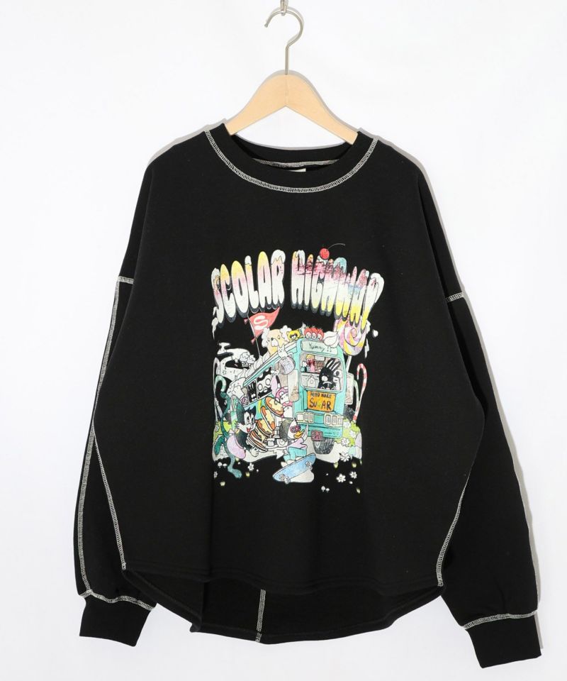 スカラーハイウェイ ヴィンテージ風プルオーバー-14