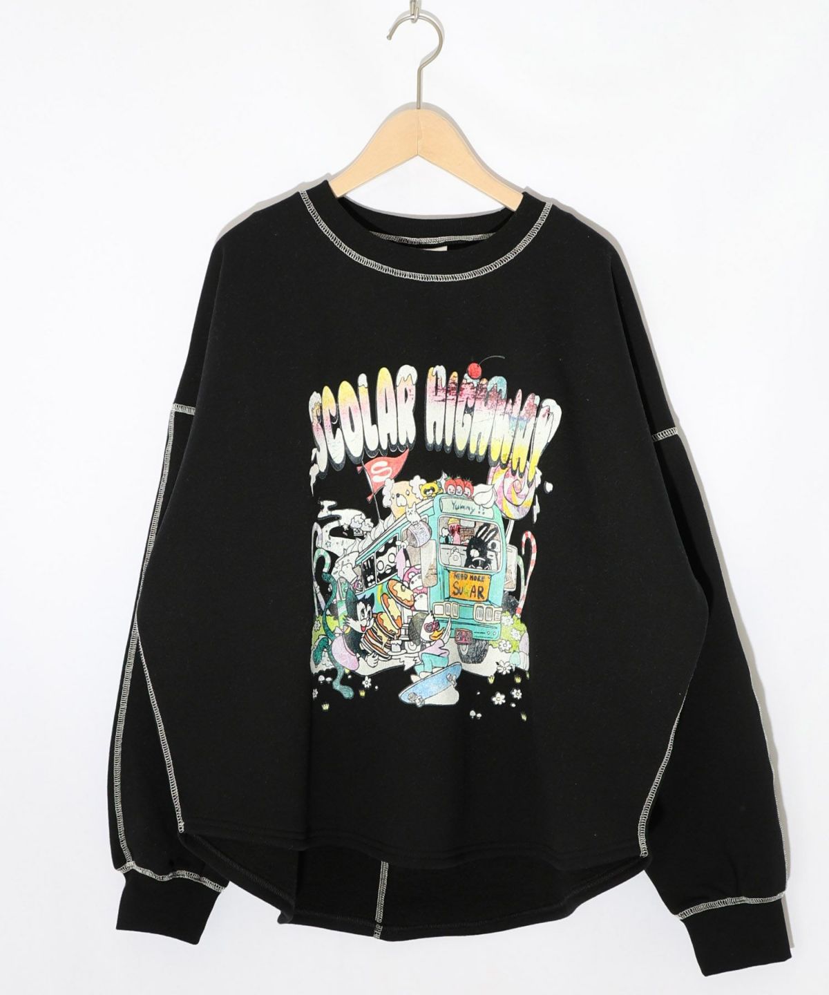 スカラーハイウェイ ヴィンテージ風プルオーバー-14