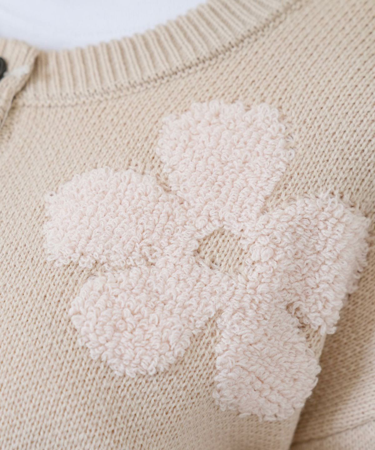 2WAYお花サガラ刺繍ジャガードニットカーディガン-8