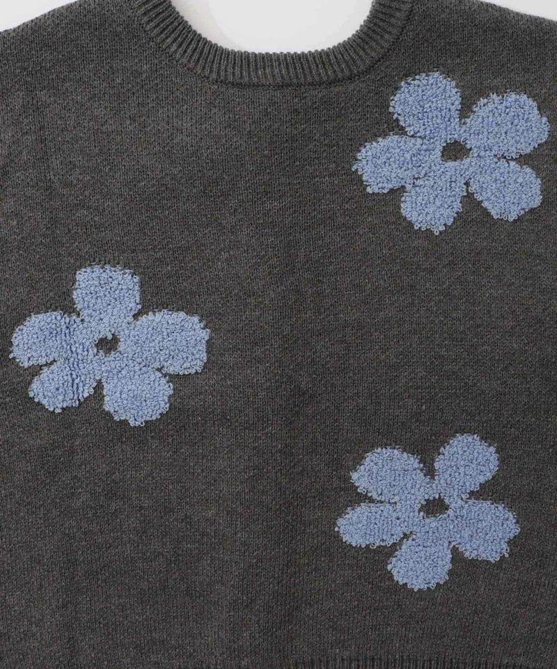 2WAYお花サガラ刺繍ジャガードニットカーディガン-22