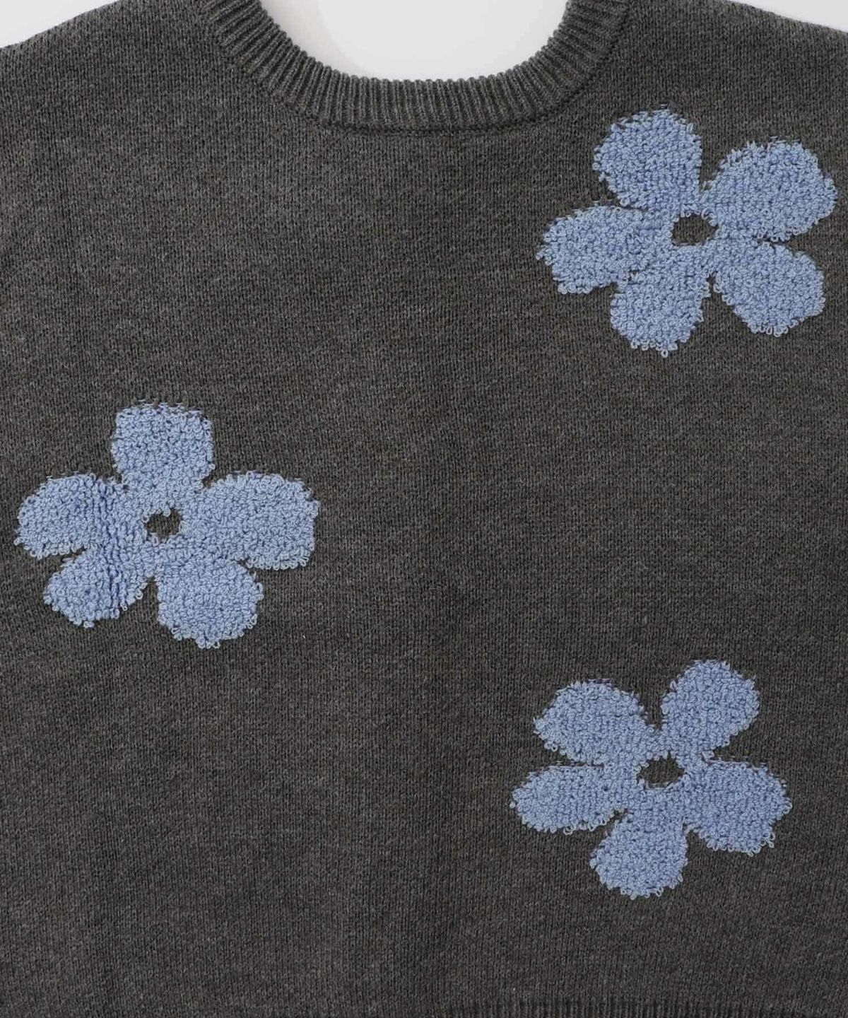 2WAYお花サガラ刺繍ジャガードニットカーディガン-22