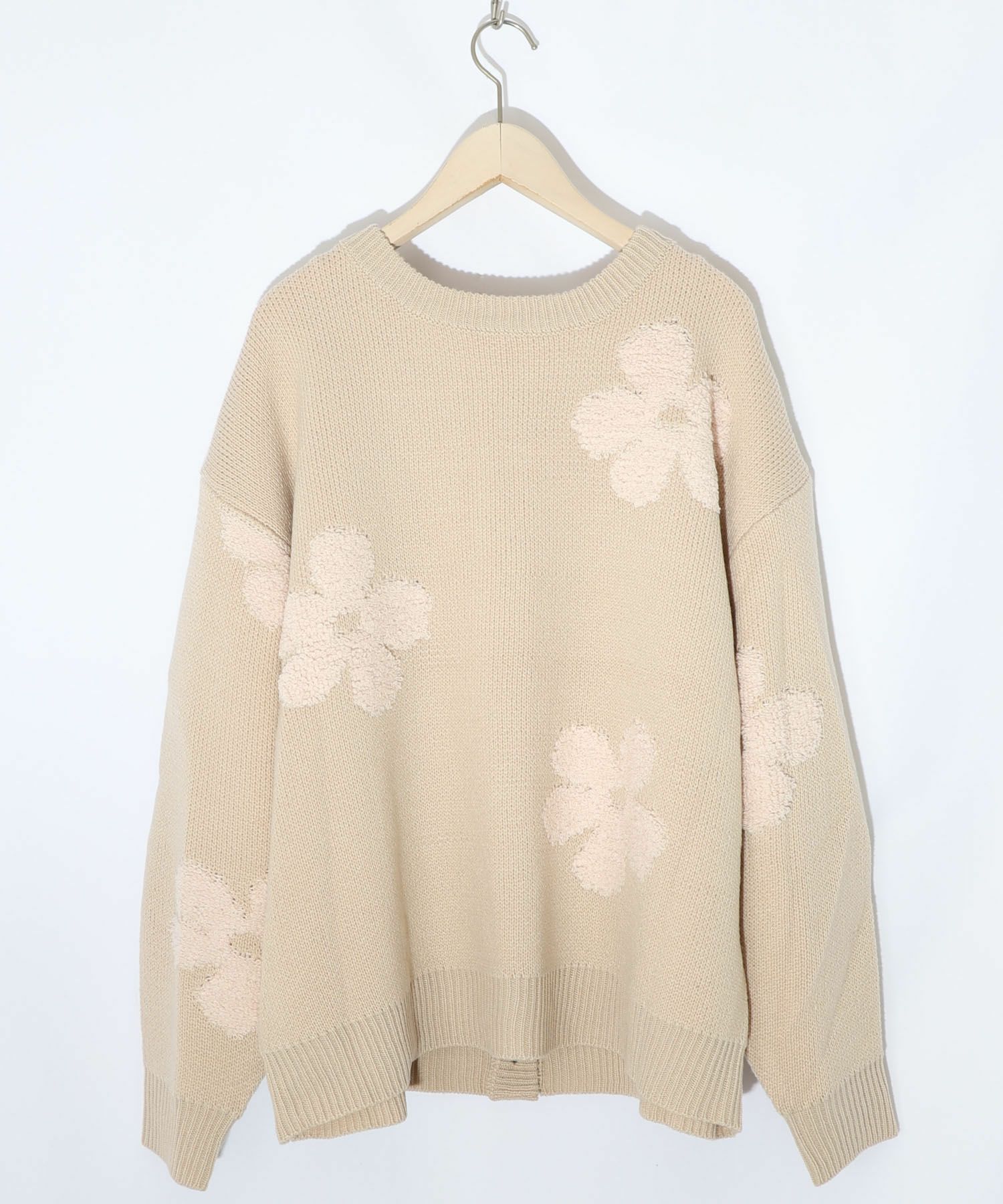 2WAYお花サガラ刺繍ジャガードニットカーディガン-24