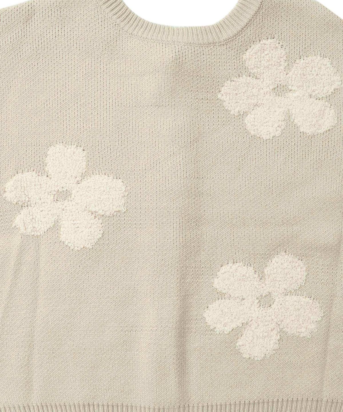 2WAYお花サガラ刺繍ジャガードニットカーディガン-25