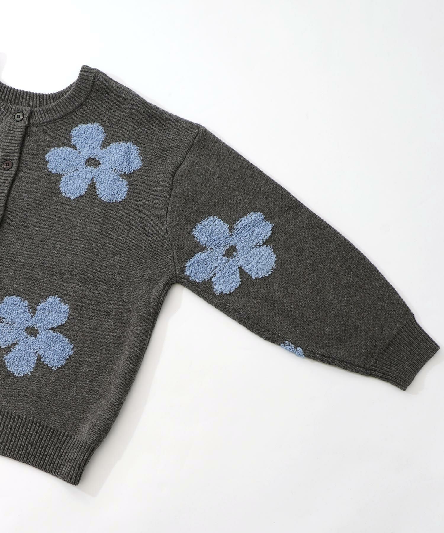 2WAYお花サガラ刺繍ジャガードニットカーディガン-27