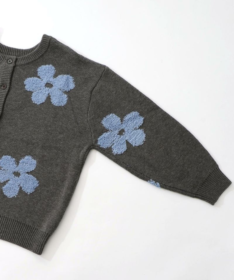 2WAYお花サガラ刺繍ジャガードニットカーディガン-27