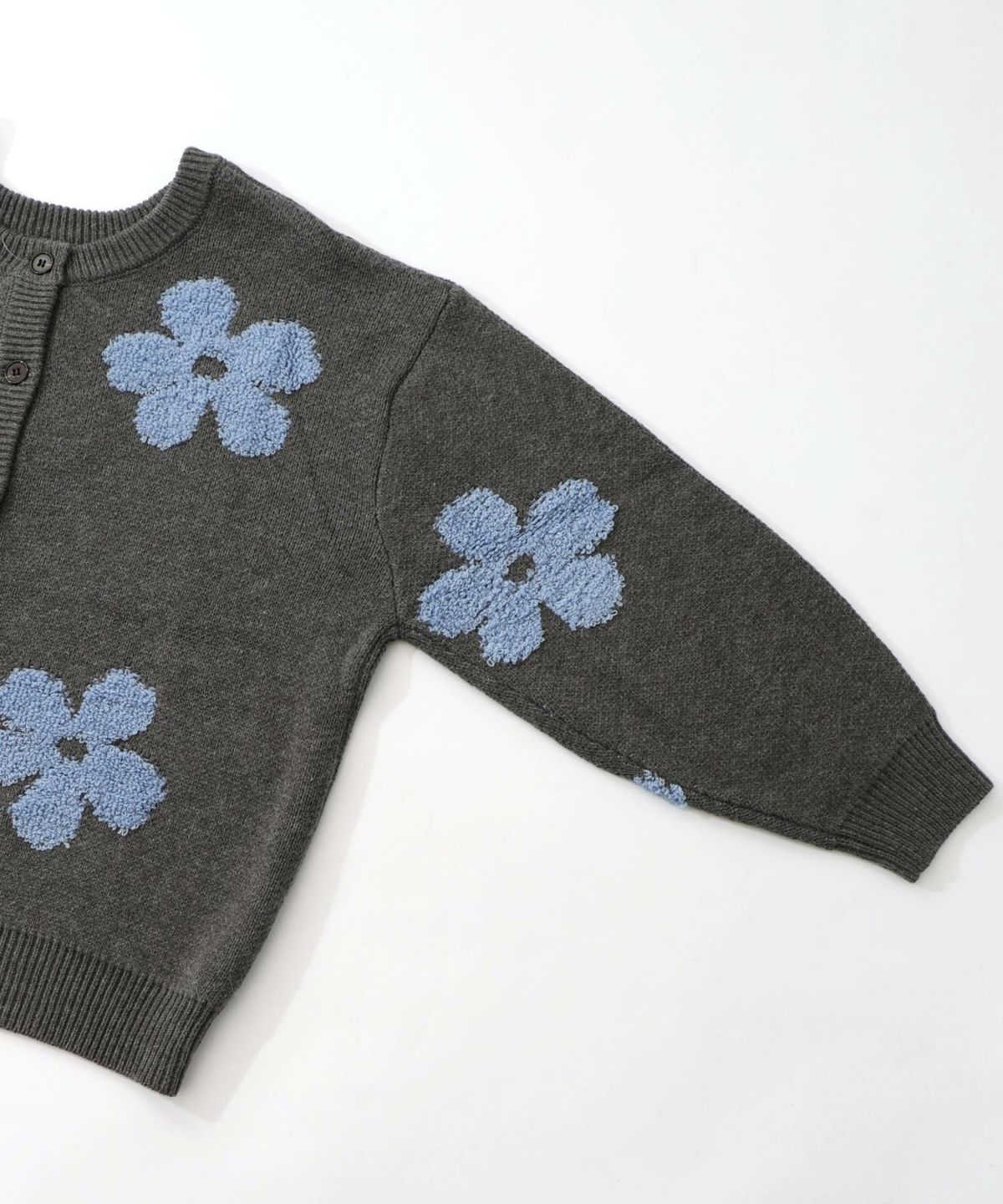 2WAYお花サガラ刺繍ジャガードニットカーディガン-27