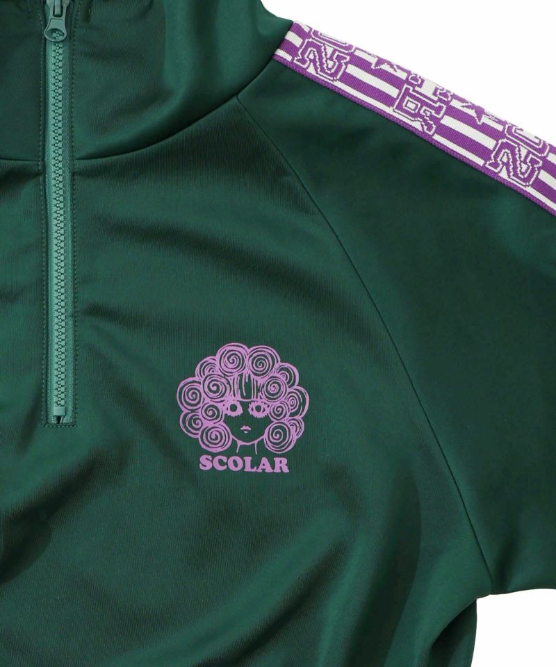 153731：バイカラー異素材 切替ジャージワンピースの通販-ScoLar