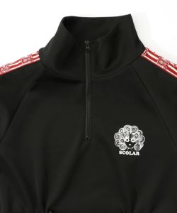 153731：バイカラー異素材 切替ジャージワンピースの通販-ScoLar