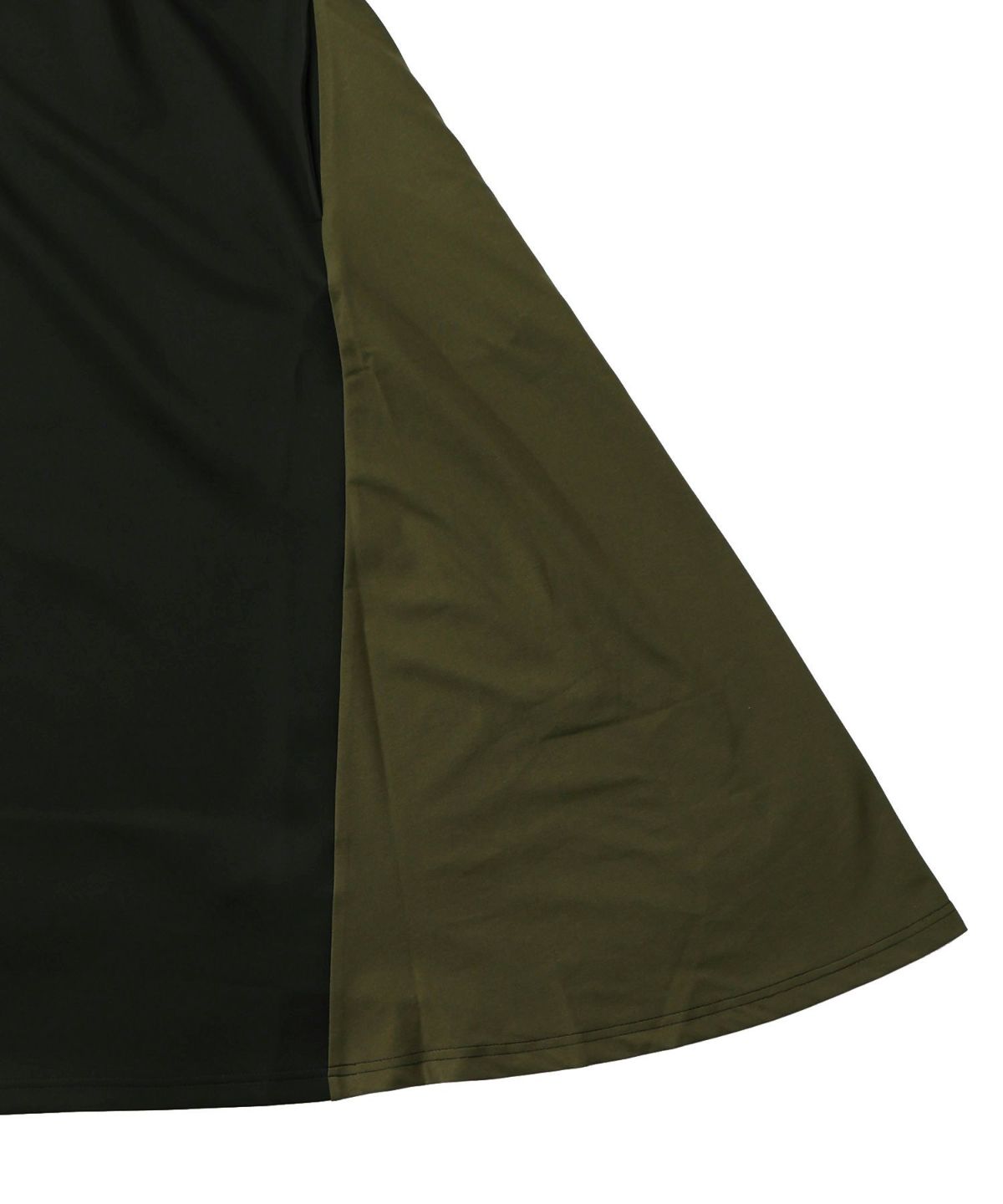 バイカラー異素材 切替ジャージワンピース-17