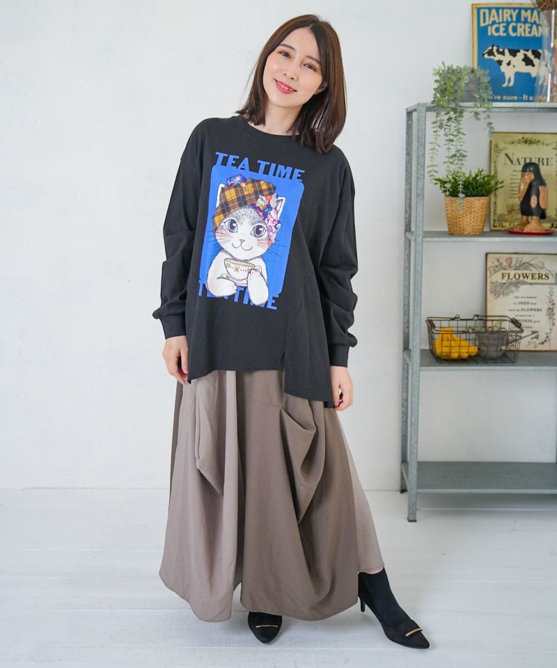 ティータイムターバンネコちゃんプルオーバー-2