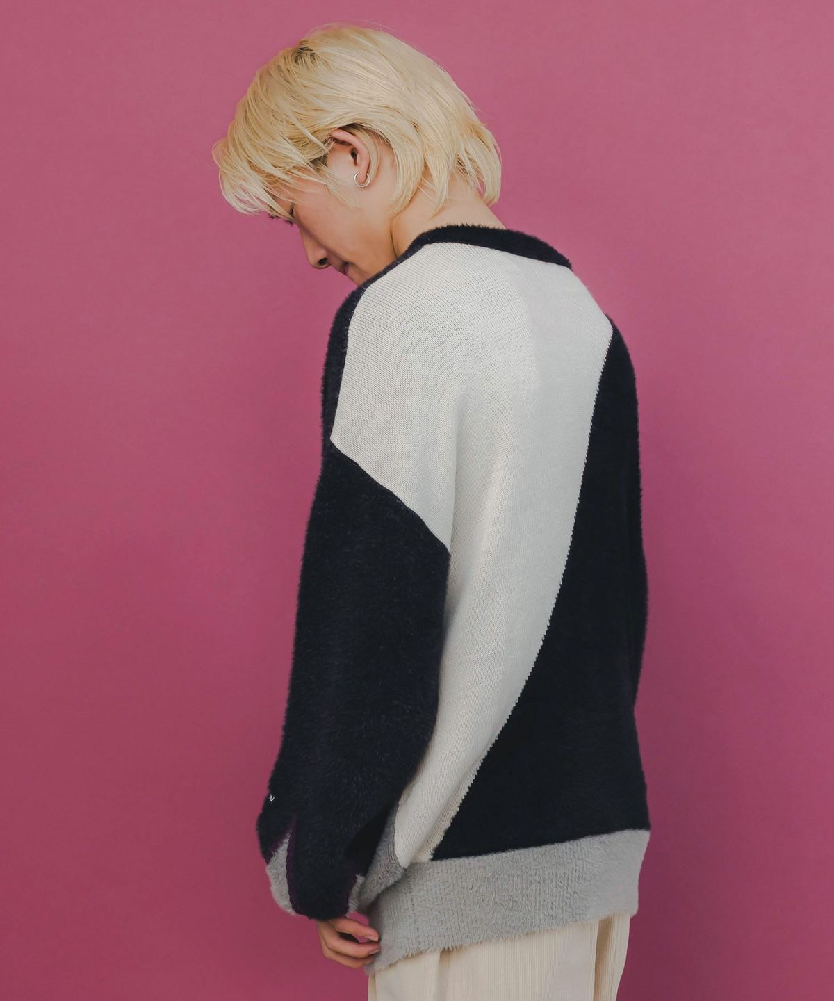 落書き調Parityキャラジャガードニットプルオーバー-4