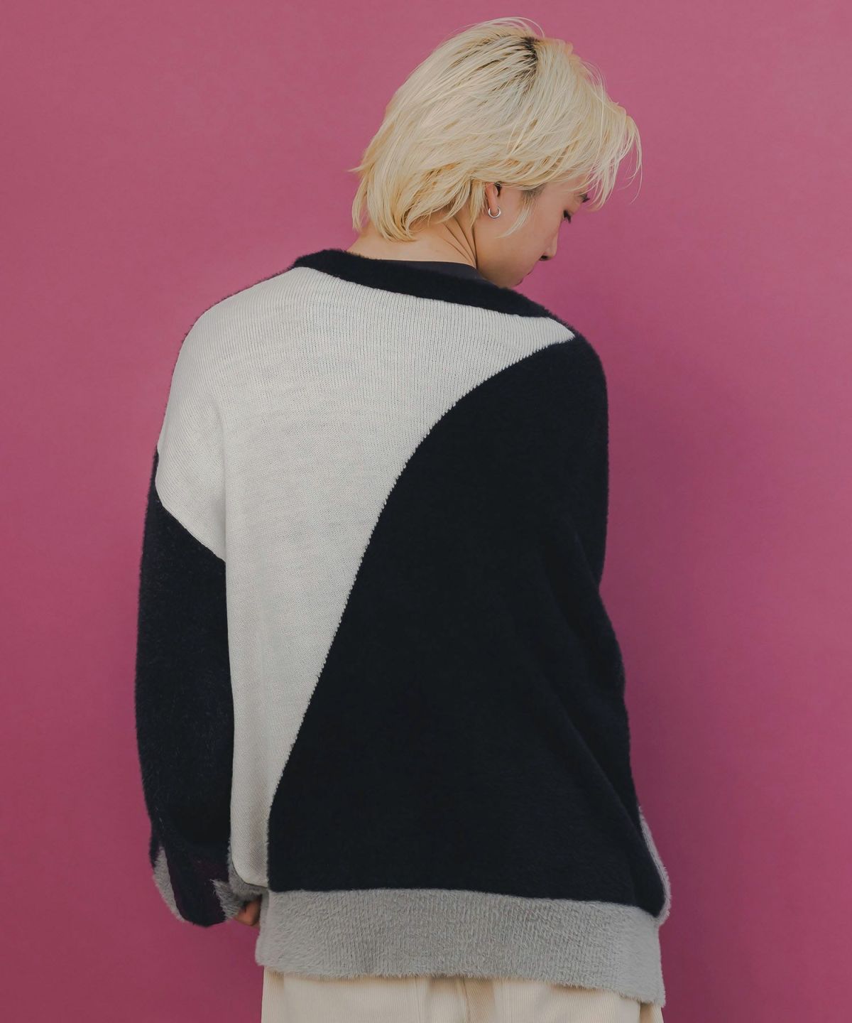 落書き調Parityキャラジャガードニットプルオーバー-5