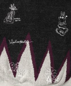 落書き調Parityキャラジャガードニットプルオーバー-11