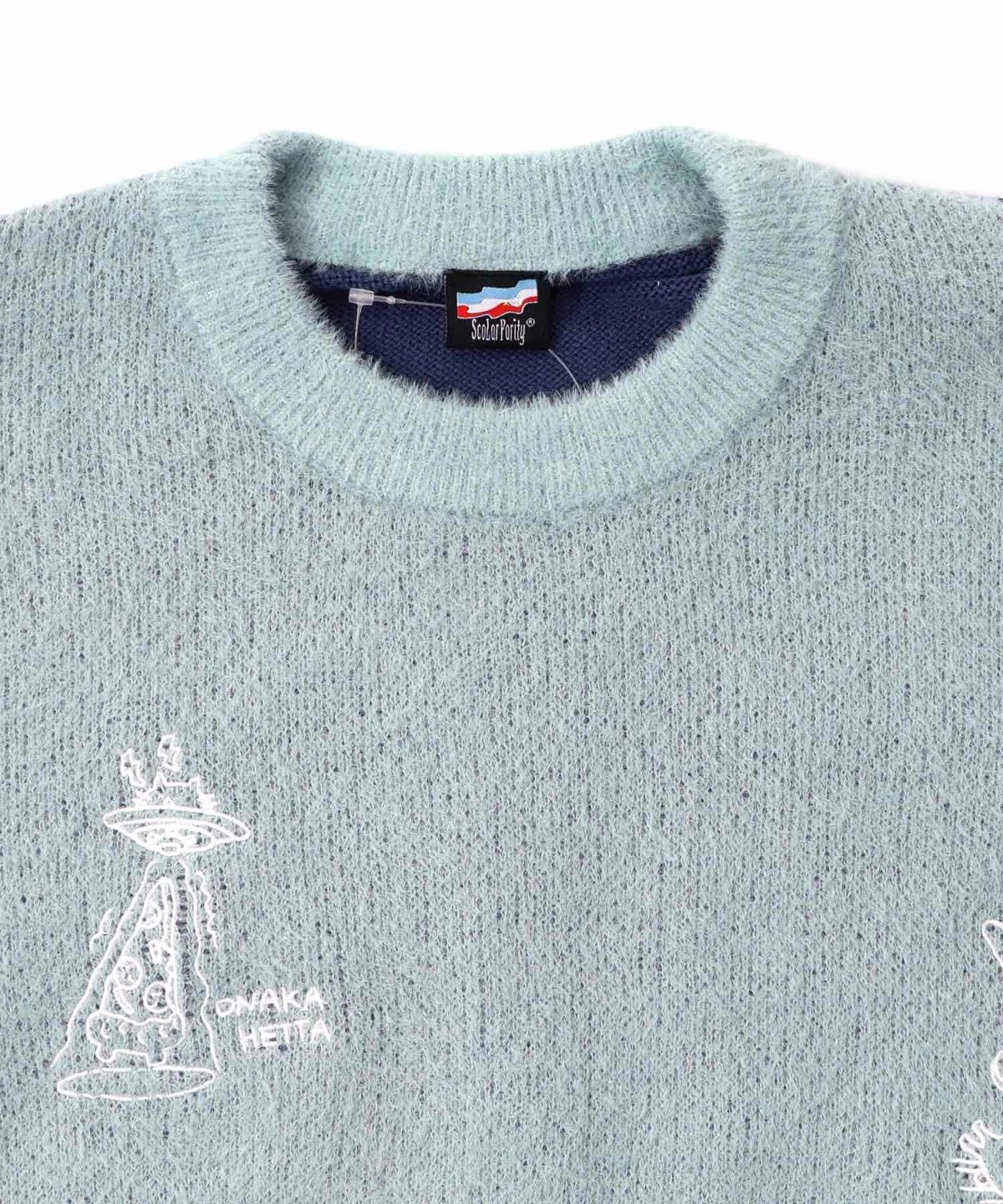 落書き調Parityキャラジャガードニットプルオーバー-15