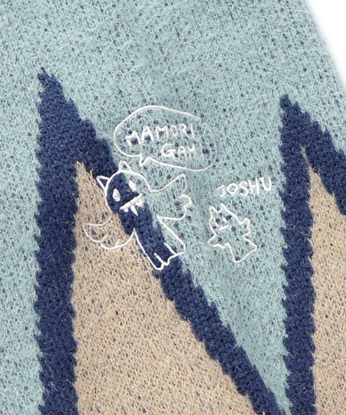 落書き調Parityキャラジャガードニットプルオーバー-17