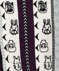 落書き調Parityキャラジャガード3Dニットカーディガン-15