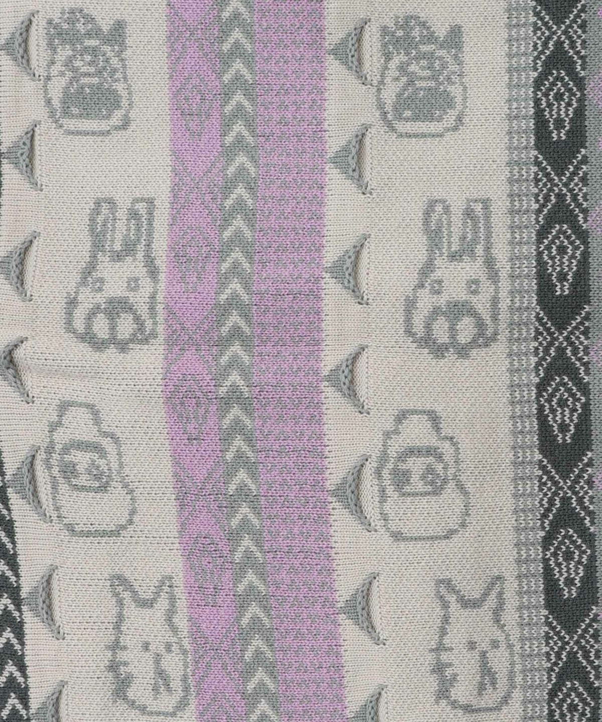 落書き調Parityキャラジャガード3Dニットカーディガン-17